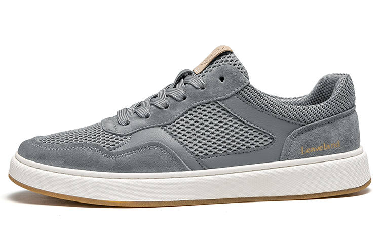 LEAVELAND Stylish Skateboarding Shoes Men's Gray