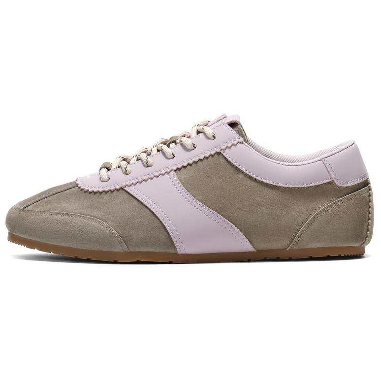 BELLE Cow Split Leather Lightweight Low top Skateboard Shoes Women's Yellow, Gray