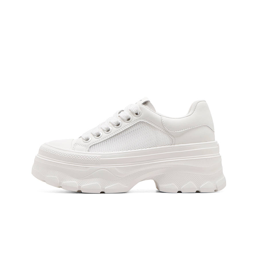 C°BANNER Synthetic Leather Support Low top Casual Shoes Women's White