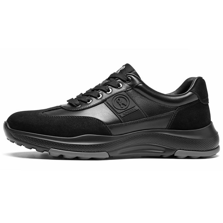 ROBERTA DI CAMERINO Cow Leather Height Increasing Low top Casual Shoes Men's Black