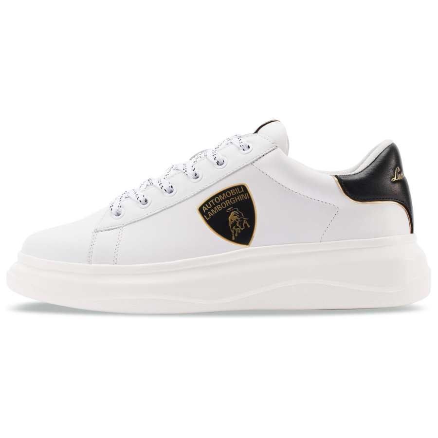 AUTOMOBILI LAMBORGHINI Low top Skateboard Shoes Unisex White