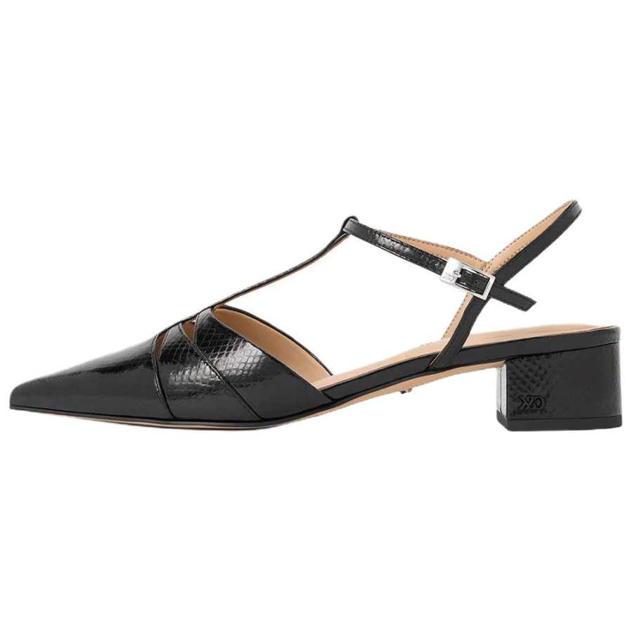 CHARLES&KEITH Chunky Heel High Heels 3.5cm Women's Black