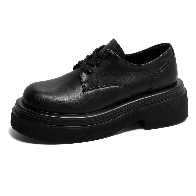 V05 Casual Leather Shoes Men's Low Top Black