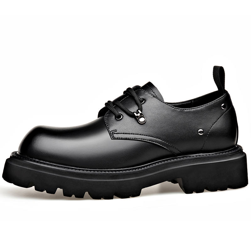 SHUPATE Cow Split Leather Casual Shoes Men's Black
