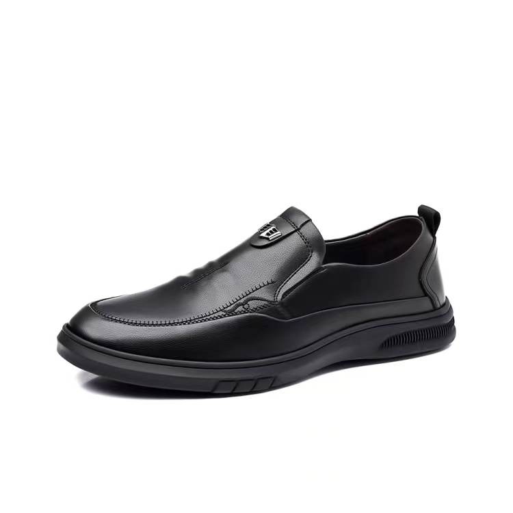 KACHILANG Cow Split Leather Casual Shoes Men's Black