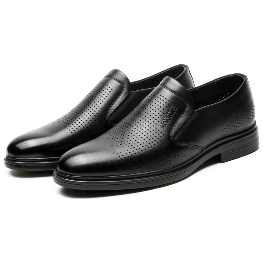 AOKANG Casual Leather Shoes Men's Black