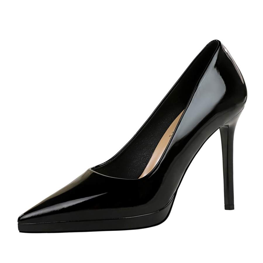 YAFEI XUANYU Artificial Leather Slim Heel High Heels 10.5cm Women's