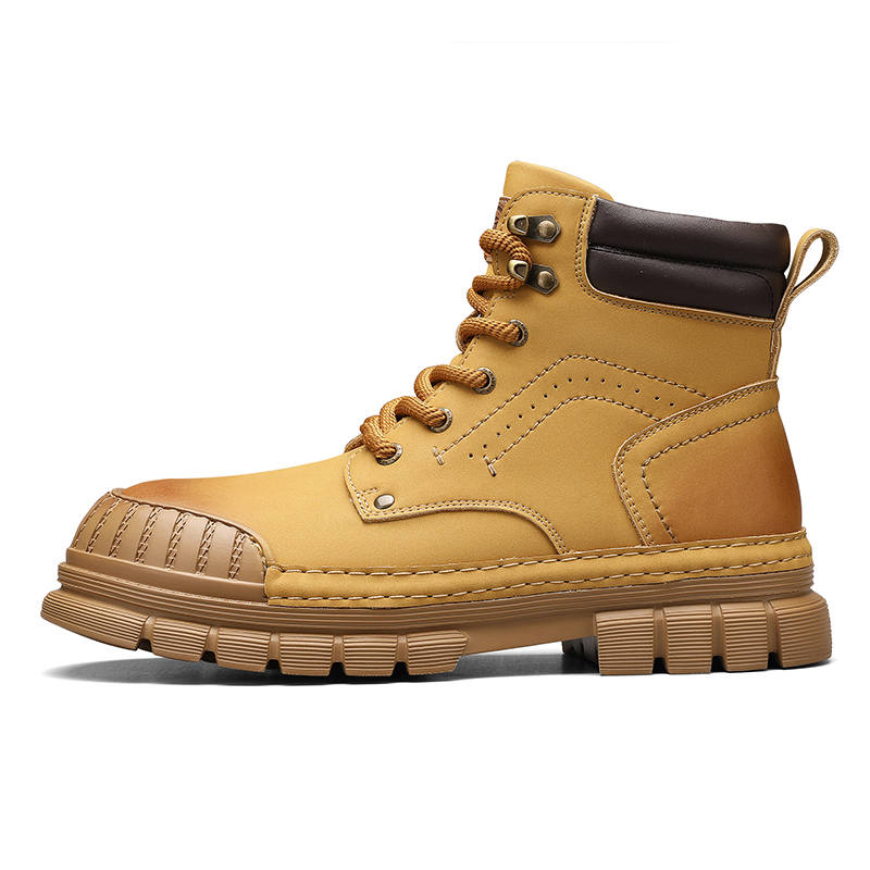 CariteSport Microfiber Leather Short Combat Boots Men's
