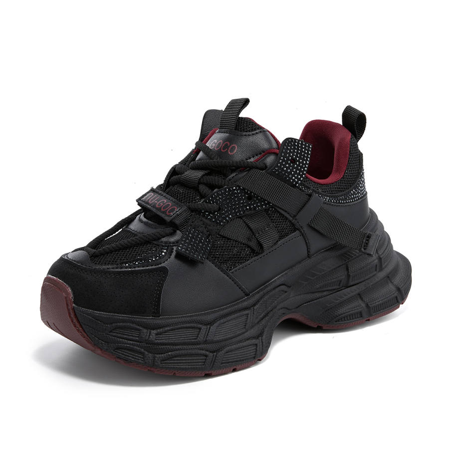 La Chapelle Cushioning, Wear Resistant Low top Chunky Sneakers Women's Black