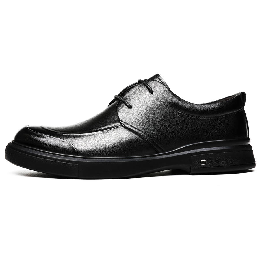 CHINT CHINT Casual Leather Shoes Men's Low Top Black