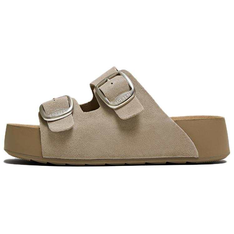 BASTO BASTO Leather Patchwork Slide Slippers Women's