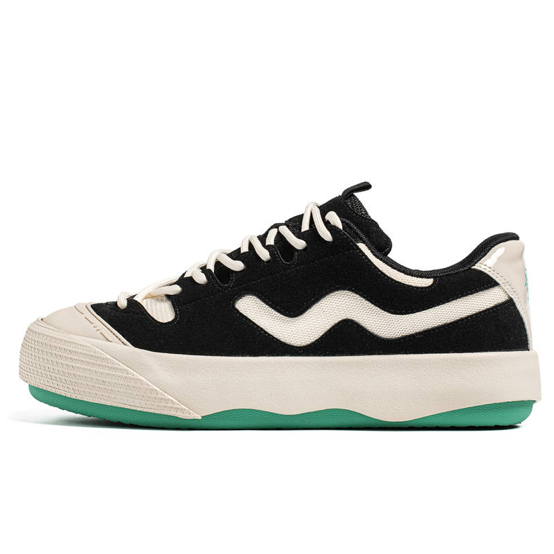 NANJIREN Skateboard Shoes Men's Low Top White/Black/Green