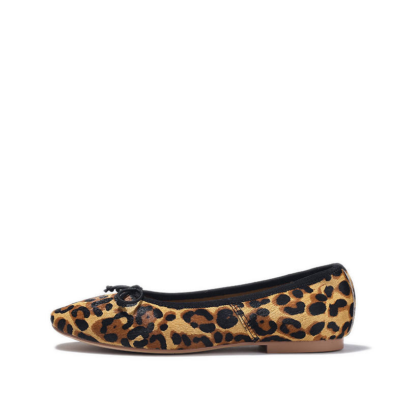 Brut Ros′e Horse Leather Casual Shoes Women's Leopard Print
