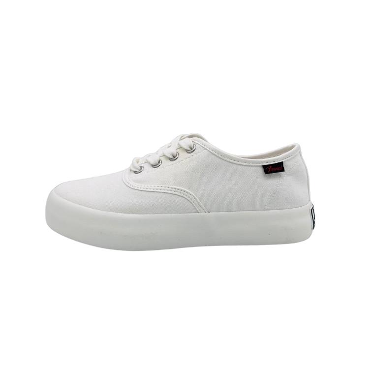 QIANJIN Street Fashion Slip Resistant, Abrasion Resistant, Lightweight Low top Canvas Shoes Unisex Ecru