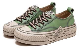 JIEZHOU Top Grain Cow Leather Low top Skateboard Shoes Women's