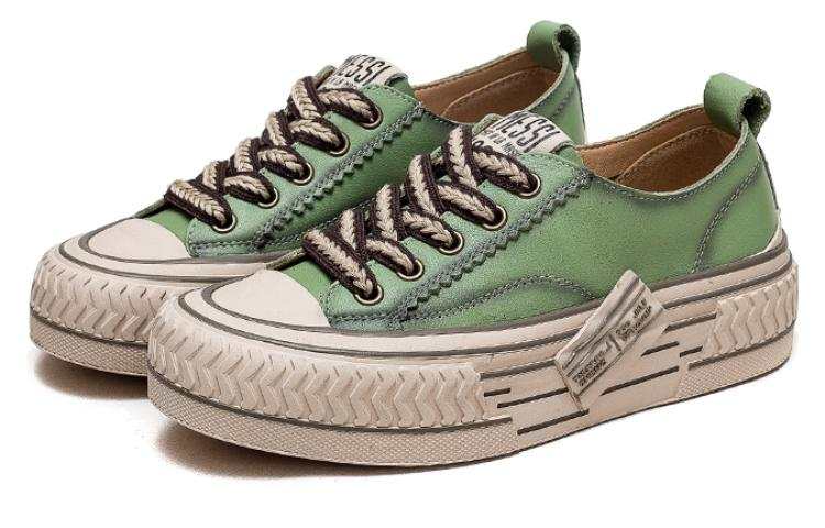 JIEZHOU Top Grain Cow Leather Low top Skateboard Shoes Women's