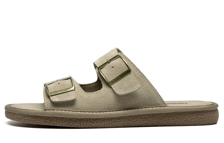 LEAVELAND Slide Slippers Men's Light Brown/Sand