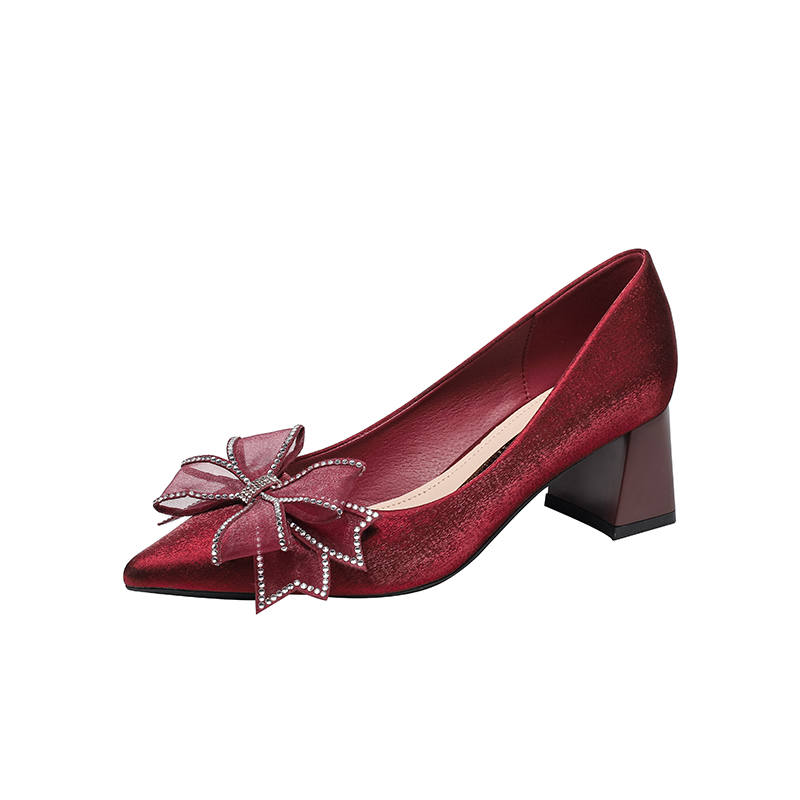 Bamiti Chunky Heel High Heels 6CM Women's