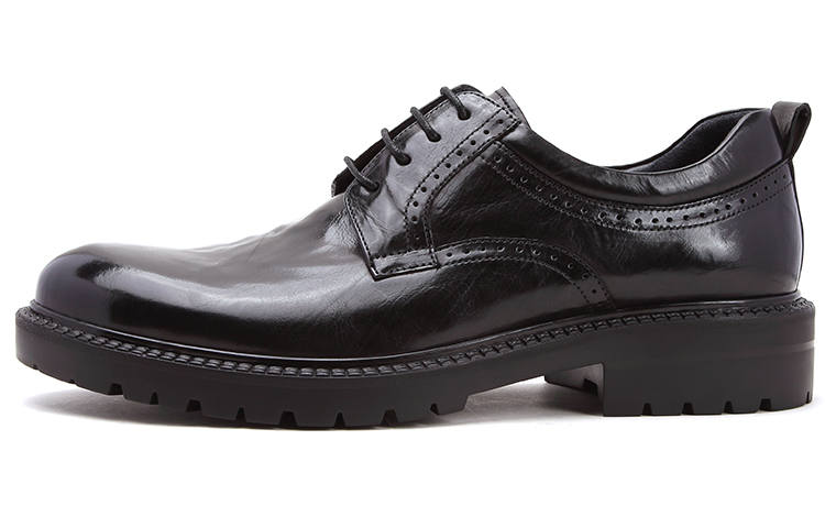 Satchi Cow Leather Men's Casual Shoes 3cm Men's Black