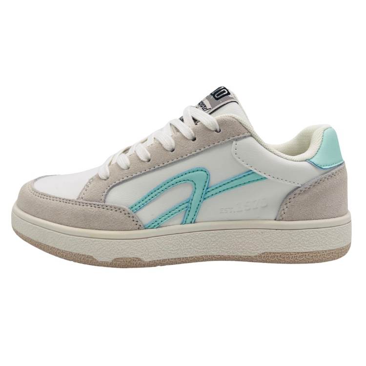 QIANJIN Slip Resistant, Abrasion Resistant, Lightweight Low top Skateboard Shoes Women's Light Aqua Blue
