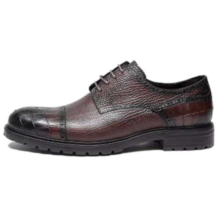 Satchi Cow Leather Dress Shoes Men's Coffee