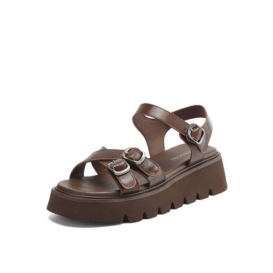 BOERDIQI Cow Leather One Strap Sandals Women's