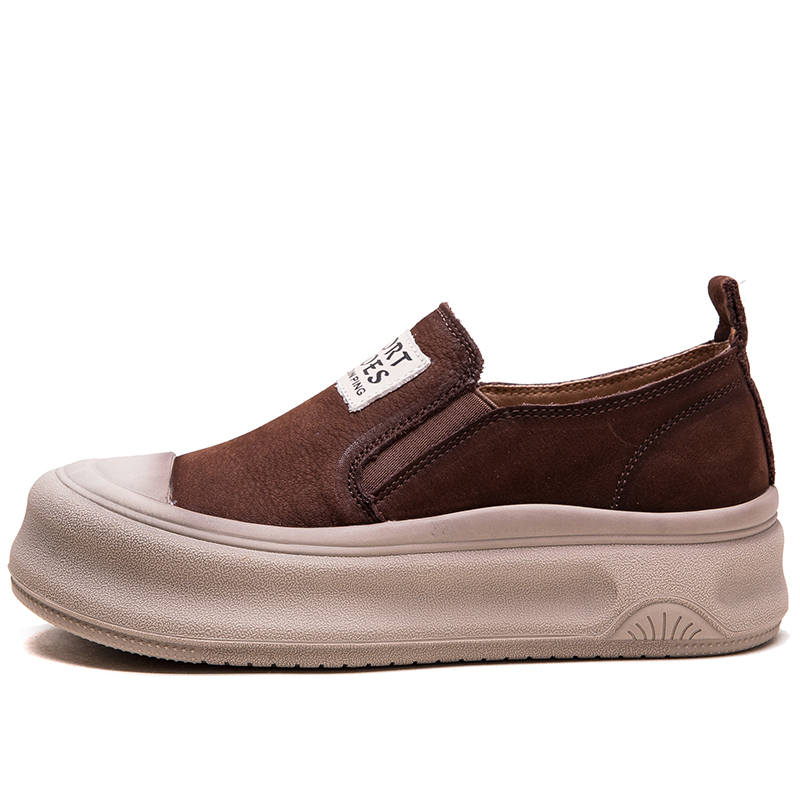 JIEZHOU Top Grain Cow Leather Casual Shoes 4cm Women's