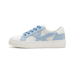 FULLXUAN Low top Skateboard Shoes Women's White Blue