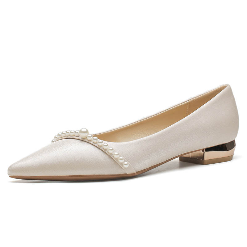 Ainer-cat Ainer cat Satin Casual Shoes 2.5cm Women's Apricot