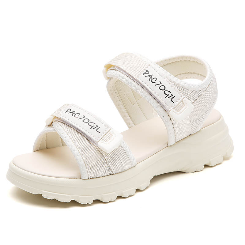 Reivantix Reivanti Microfiber Leather One Strap Sandals 4.5cm Women's Beige