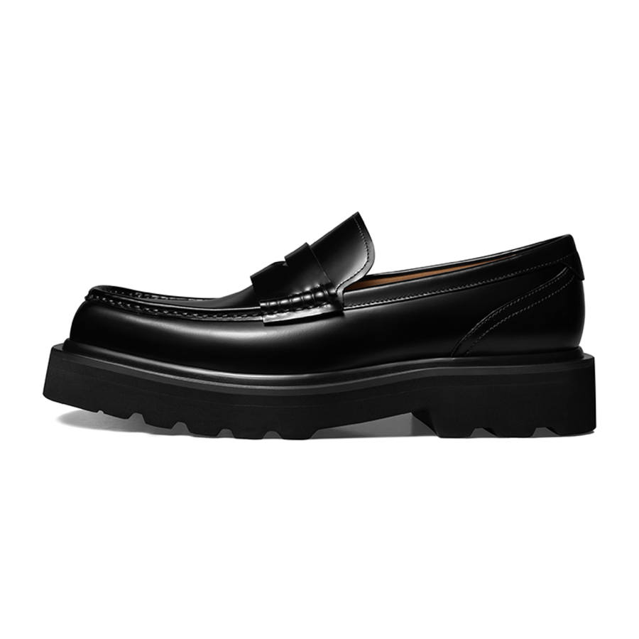 THOM WILLS Fashion Trend British Style Slip on Casual Shoes Men's Black