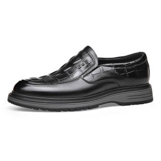 KAIMALONG Cow Leather Casual Shoes Men's Black