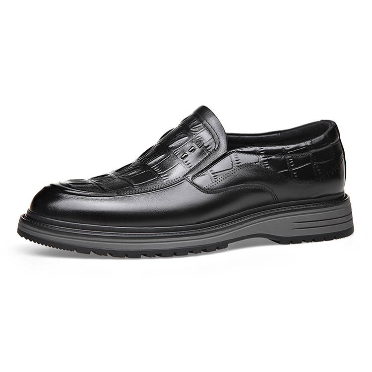 KAIMALONG Cow Leather Casual Shoes Men's Black