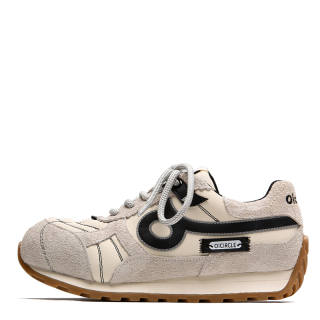 OICIRCLE Cow Suede Slip Resistant Slip Resistant Low top Casual Shoes Women's Ecru