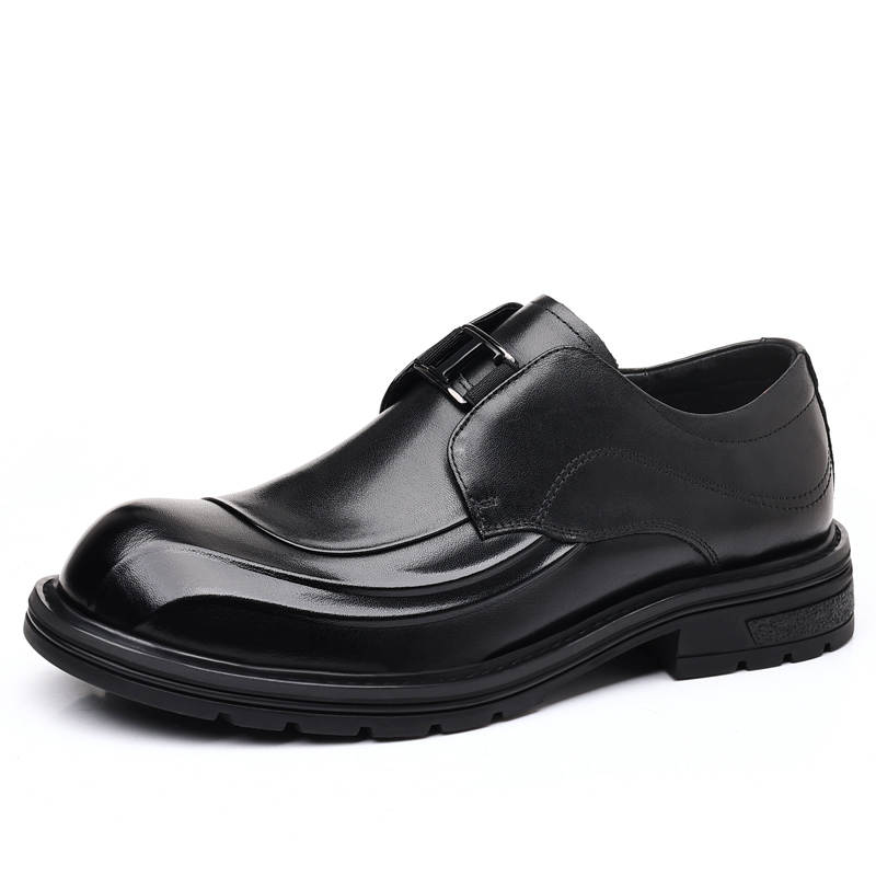 SHUPATE Casual Leather Shoes Men's Low Top Black/Brown
