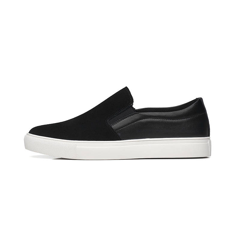 JASONSTAR Cow Suede Men's Casual Shoes Men's Black
