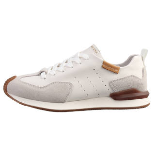 Daying Cow Leather Breathable Low top Casual Shoes Men's White