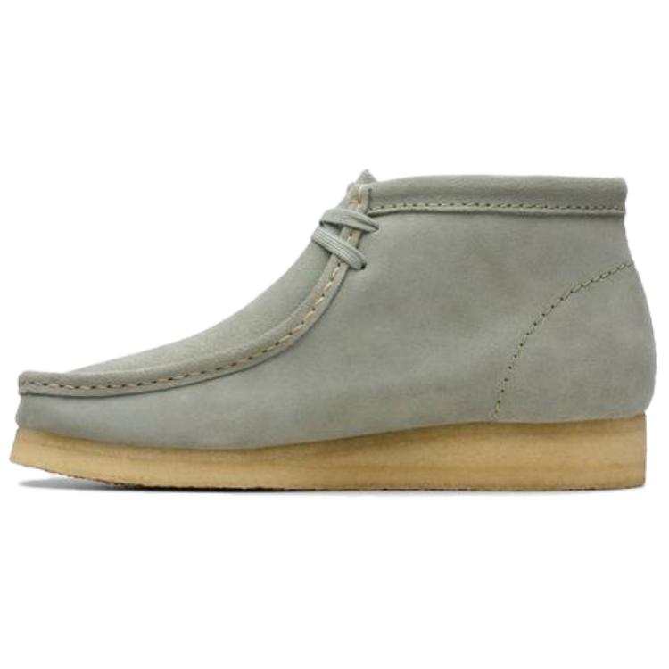 Clarks Its Originals Cow Split Leather Ankle Boots Unisex Gray Green
