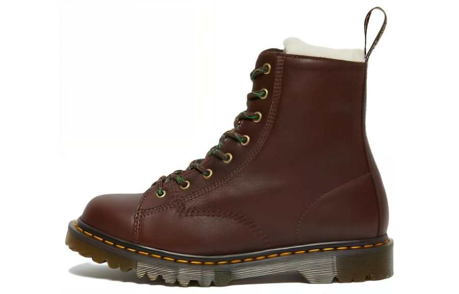 Dr.Martens Dr. Martens Barton Shearling Lined Leather Ankle Boots 'Brown' Women's