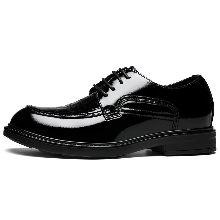 FAPAI Cow Split Leather Dress Shoes Men's Black