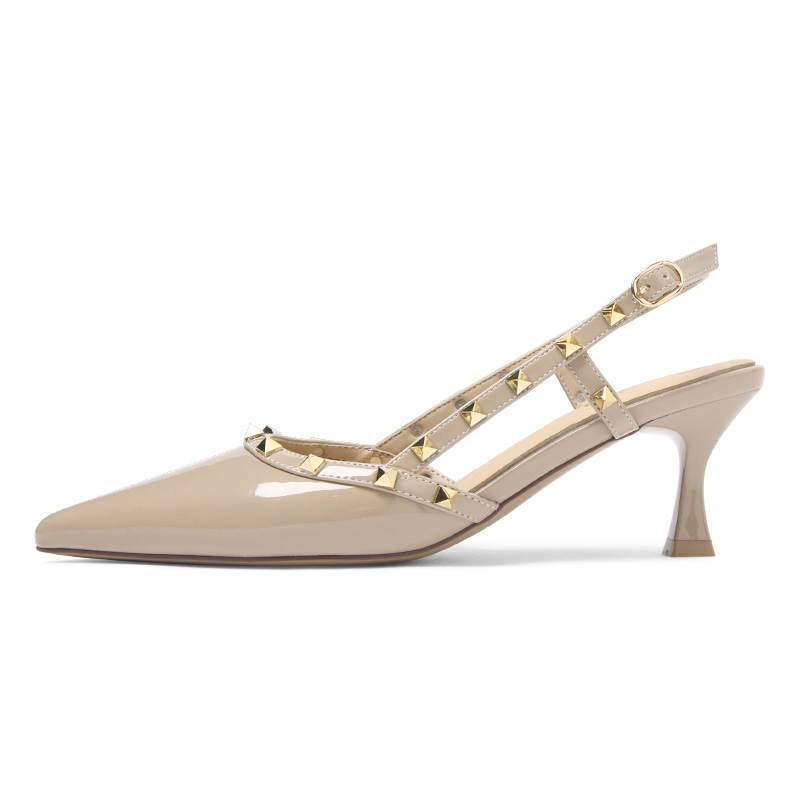 CAMEIDO Slim Heel High Heels 6CM Women's Nude