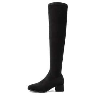 Hush Puppies Knee High Boots 5cm Women's Black