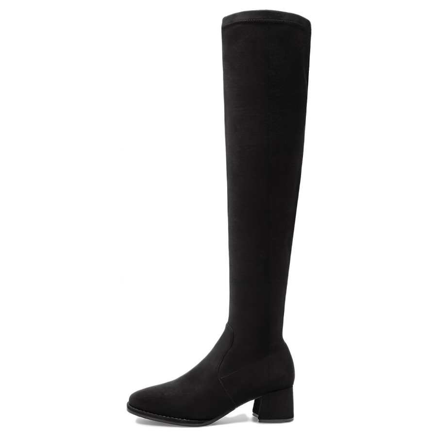 Hush Puppies Knee High Boots 5cm Women's Black