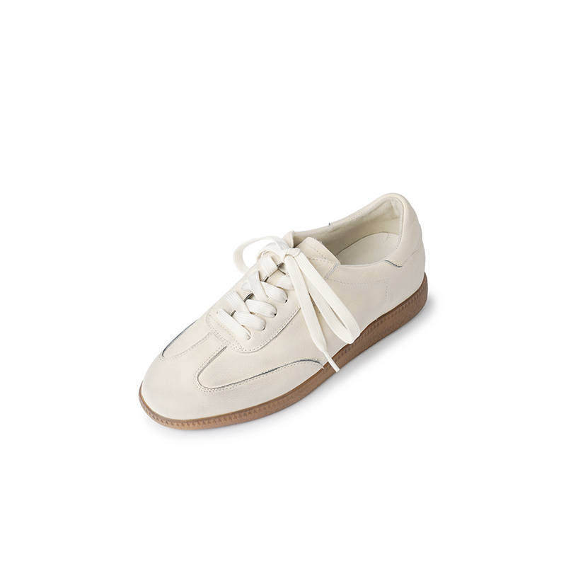 HONGYANGLIN Top Grain Cow Leather Low top Skateboard Shoes Women's