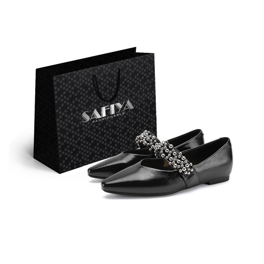 Safiya Sheepskin Chunky Heel Mary Jane Shoes Women's