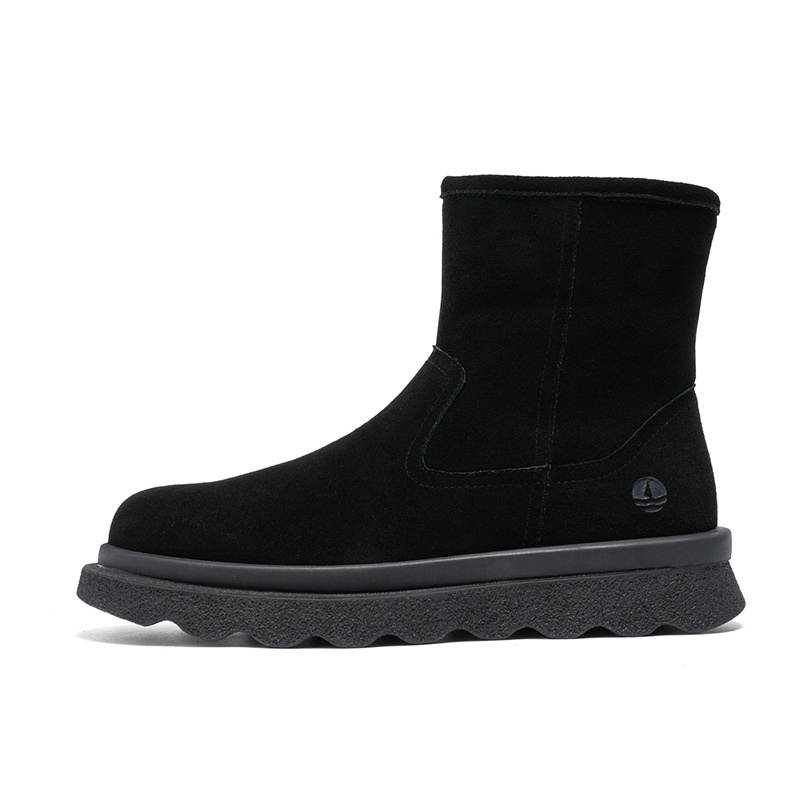 NAVIGARE Cow Suede Ankle Boots Men's Black
