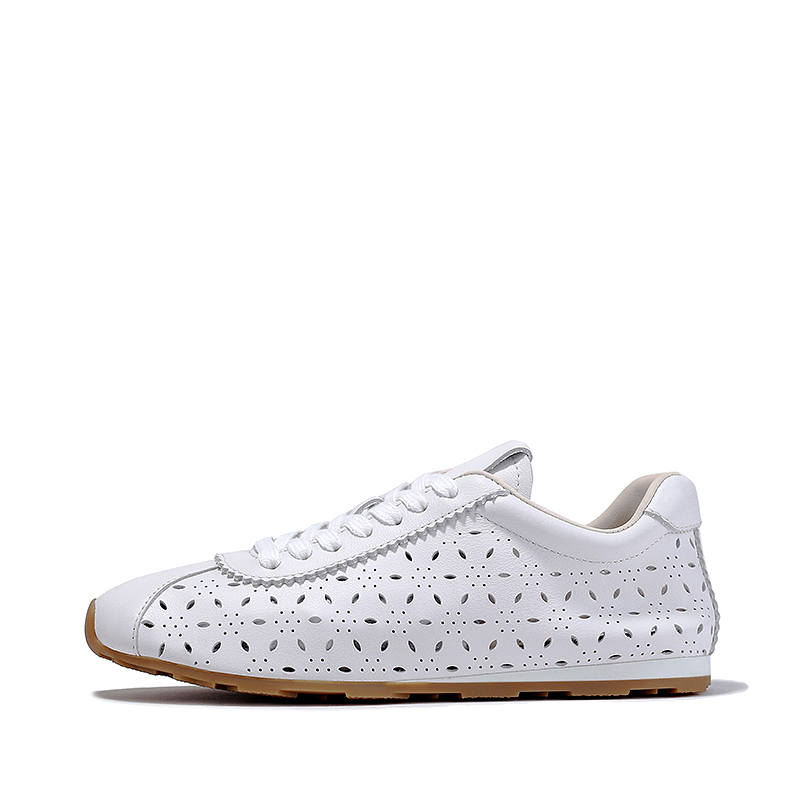 BELLALILY Cow Leather Slip Resistant, Breathable, Lightweight Low top Casual Shoes Women's