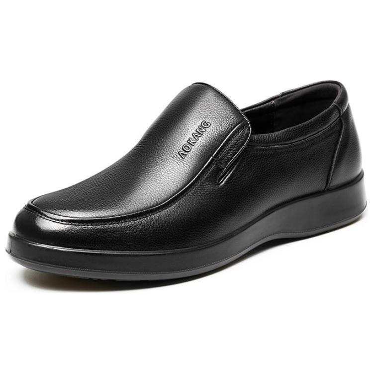 AOKANG Casual Leather Shoes Men's Black