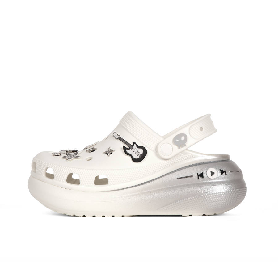 Crocs Crocs Crush Clog EVA Clogs Unisex Silver White