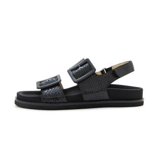 Marie Claire Top Grain Cow Leather Stylish Sandal Women's Black